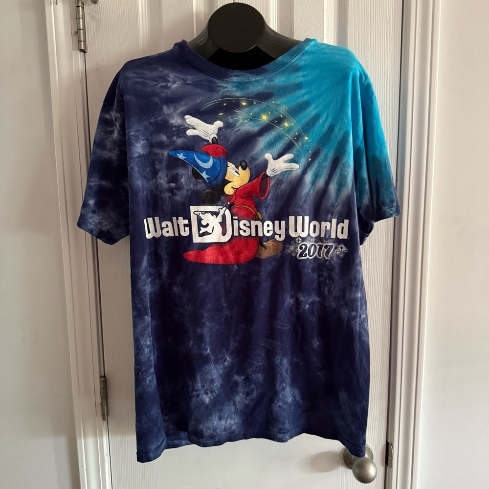 Disney World Fantasia Sorcerer 2017 Tie-Dye T-Shirt Men’s Large